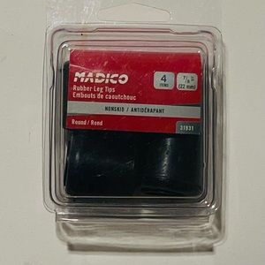 Madco Black Round Rubber Leg Tips, 31931